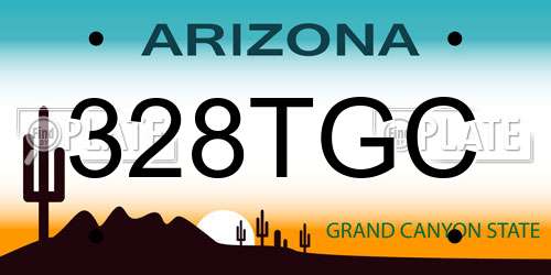 328TGC Arizona License Plate