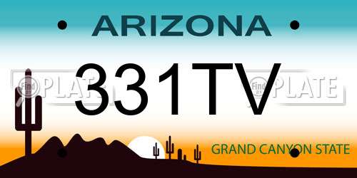 331TV Arizona License Plate