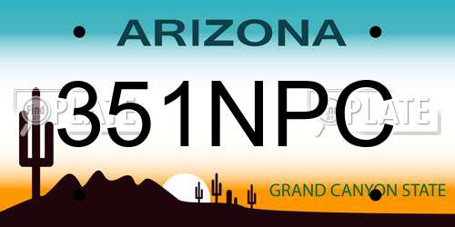 351NPC Arizona License Plate
