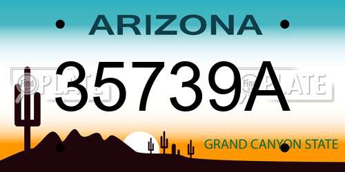 35739A Arizona License Plate
