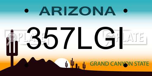 357LGI Arizona License Plate