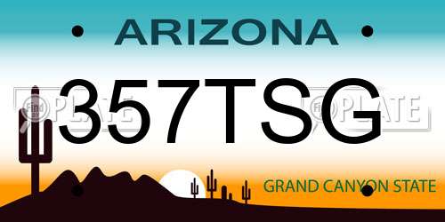 357TSG Arizona License Plate