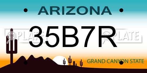 35B7R Arizona License Plate