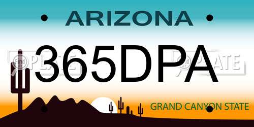 365DPA Arizona License Plate