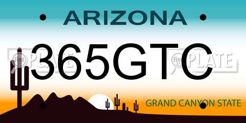 365GTC Arizona License Plate