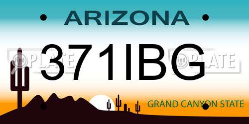 371IBG Arizona License Plate