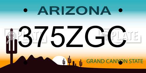 375ZGC Arizona License Plate