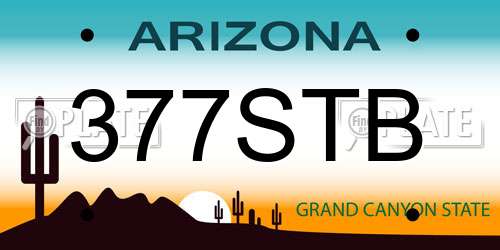 377STB Arizona License Plate