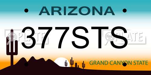 377STS Arizona License Plate