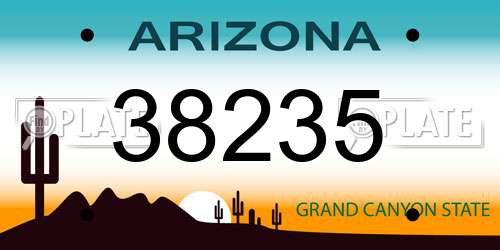 38235 Arizona License Plate