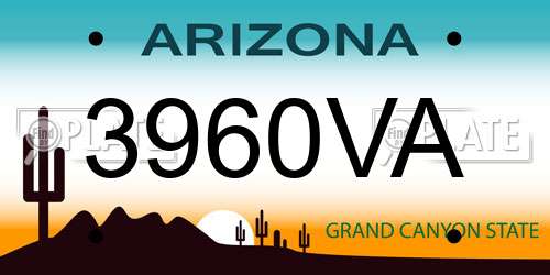 3960VA Arizona License Plate