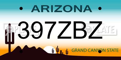 397ZBZ Arizona License Plate