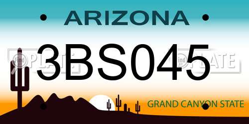 3BS045 Arizona License Plate
