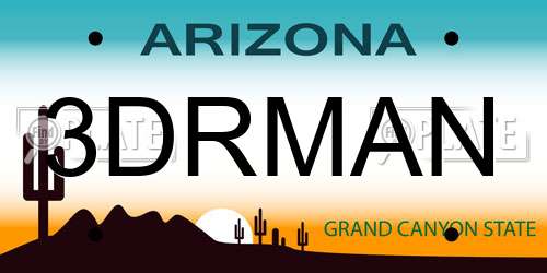 3DRMAN Arizona License Plate