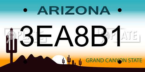 3EA8B1 Arizona License Plate
