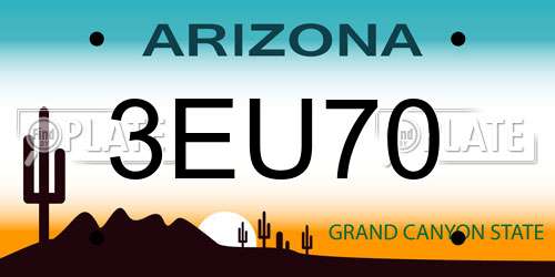 3EU70 Arizona License Plate