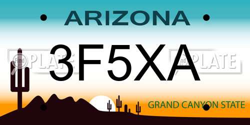 3F5XA Arizona License Plate