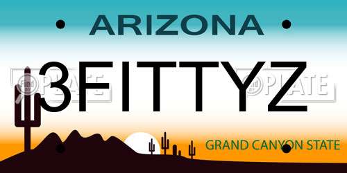 3FITTYZ Arizona License Plate
