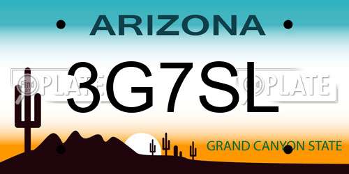 3G7SL Arizona License Plate
