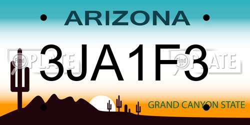 3JA1F3 Arizona License Plate