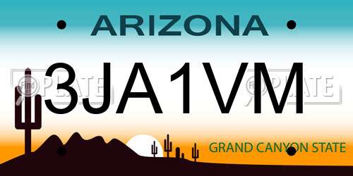 3JA1VM Arizona License Plate