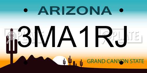 3MA1RJ Arizona License Plate