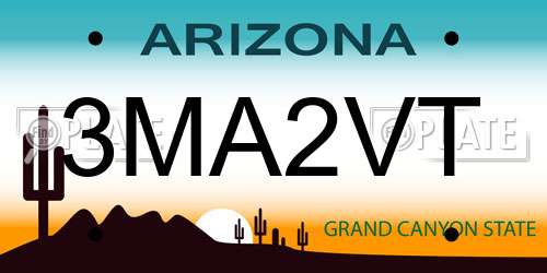 3MA2VT Arizona License Plate