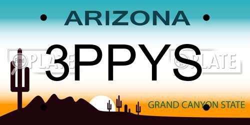 3PPYS Arizona License Plate