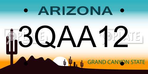 3QAA12 Arizona License Plate