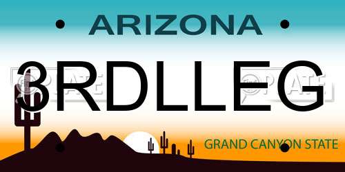 3RDLLEG Arizona License Plate