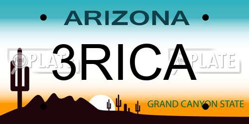 3RICA Arizona License Plate