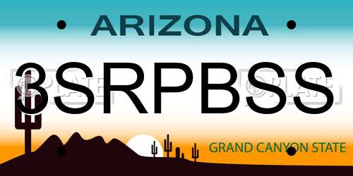 3SRPBSS Arizona License Plate