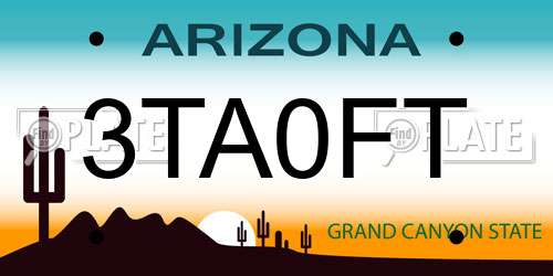 3TA0FT Arizona License Plate