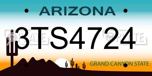 3TS4724 Arizona License Plate