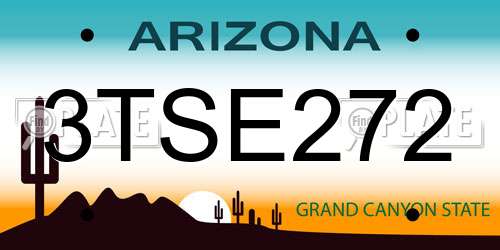 3TSE272 Arizona License Plate
