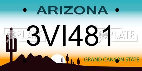 3VI481 Arizona License Plate