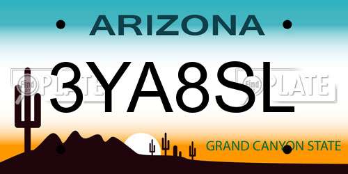 3YA8SL Arizona License Plate