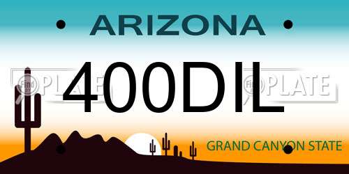 400DIL Arizona License Plate