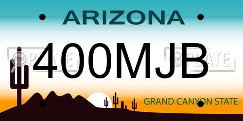 400MJB Arizona License Plate