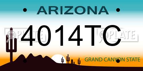4014TC Arizona License Plate