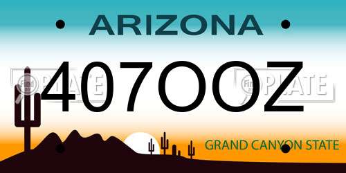 407OOZ Arizona License Plate