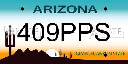 409PPS Arizona License Plate