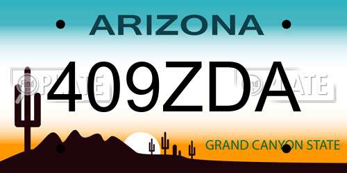 409ZDA Arizona License Plate