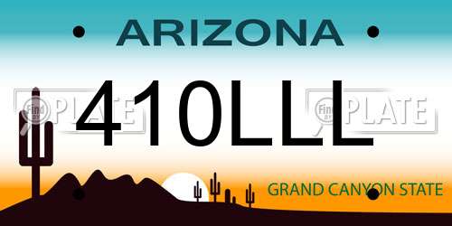410LLL Arizona License Plate
