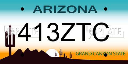 413ZTC Arizona License Plate