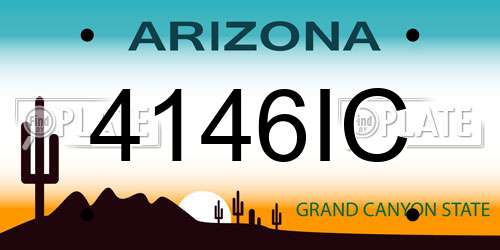 4146IC Arizona License Plate