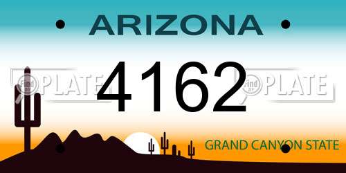 4162 Arizona License Plate