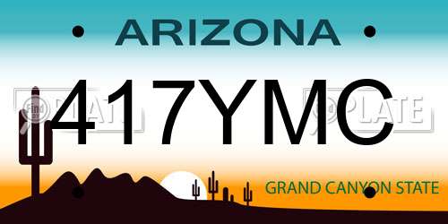 417YMC Arizona License Plate