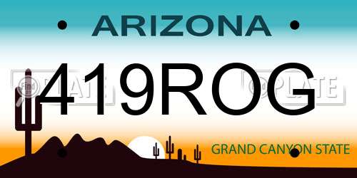 419ROG Arizona License Plate