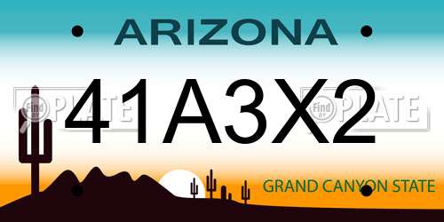 41A3X2 Arizona License Plate